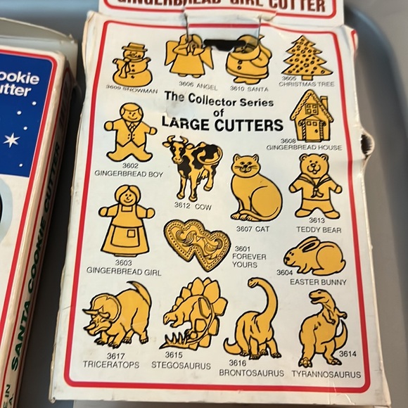 Vintage 1985 Fox Run Craftsmen Stainless Cookie Cutters Gingerbread Santa NIB - Picture 8 of 10